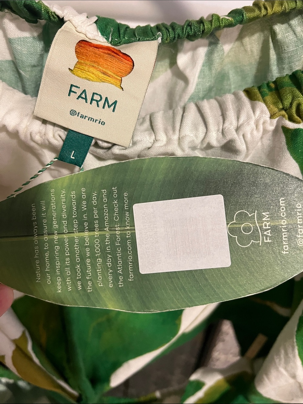 FARM RIO Midi Monstera Tropical Cutout Dress L - Picture 8 of 8
